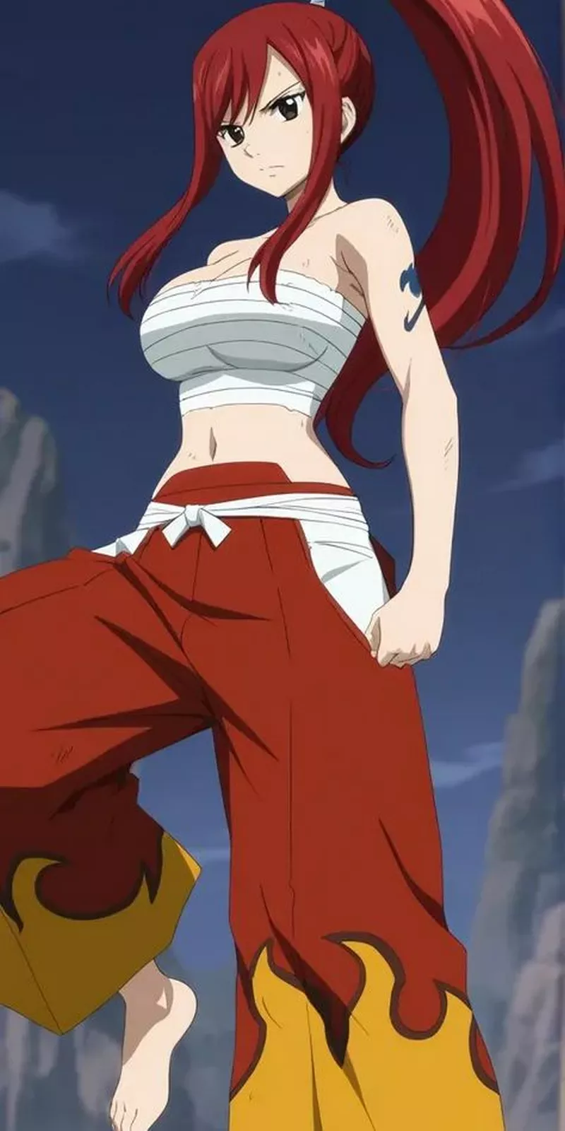 Erza Scarlet Tạo Dáng Trong Không Gian Huyền Ảo Erza Scarlet Tạo Dáng Trong Không Gian Huyền Ảo