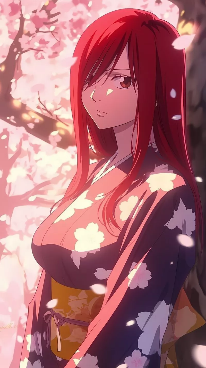 Erza Scarlet Trong Phong Cách Anime Mạnh Mẽ Erza Scarlet Trong Phong Cách Anime Mạnh Mẽ