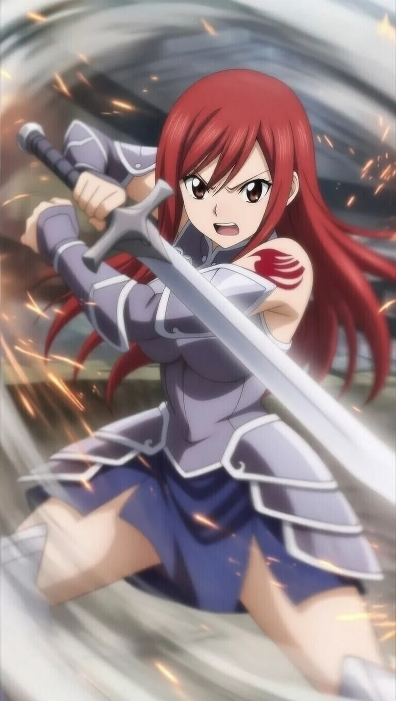 Erza Scarlet Với Thần Thái Tự Tin Và Kiên Định Erza Scarlet Với Thần Thái Tự Tin Và Kiên Định
