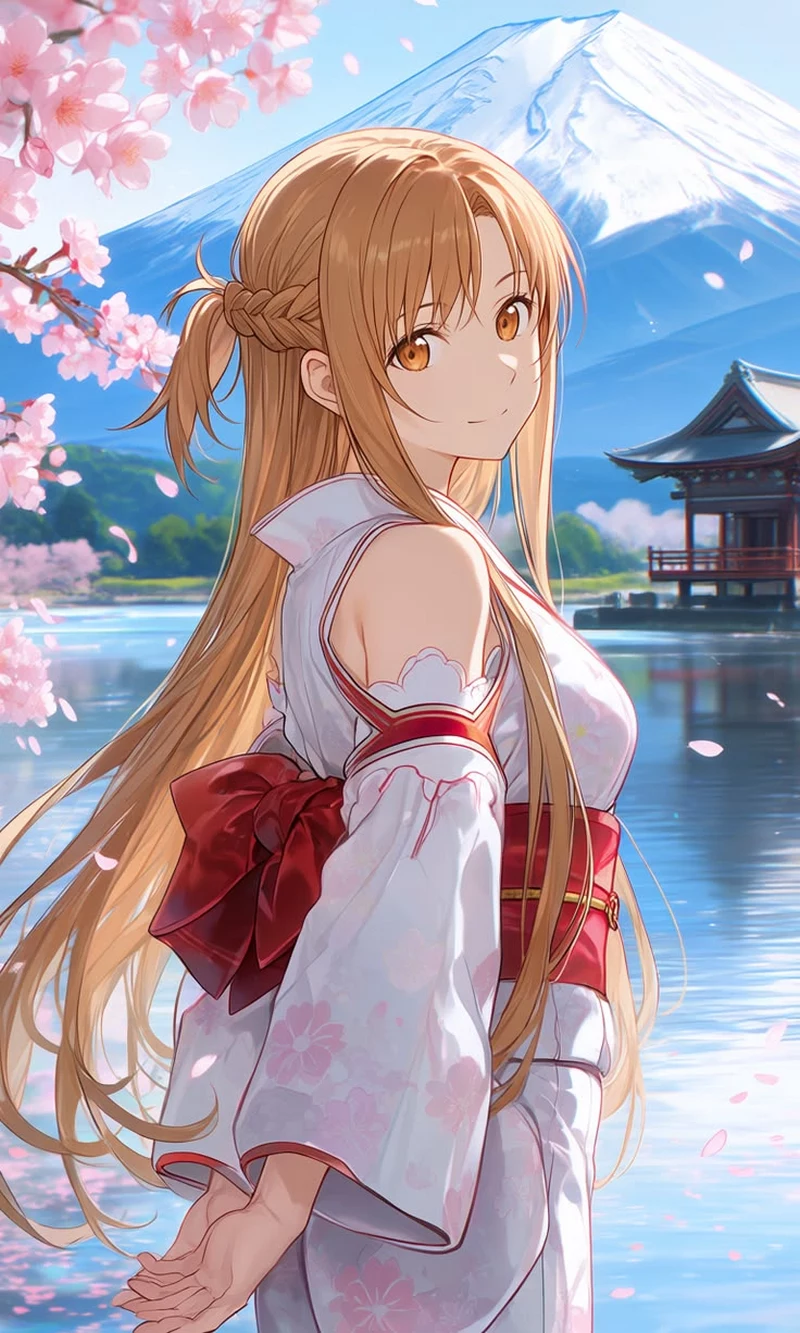 Hình Nền Asuna Yuuki Cầm Kiếm Đầy Khí Chất