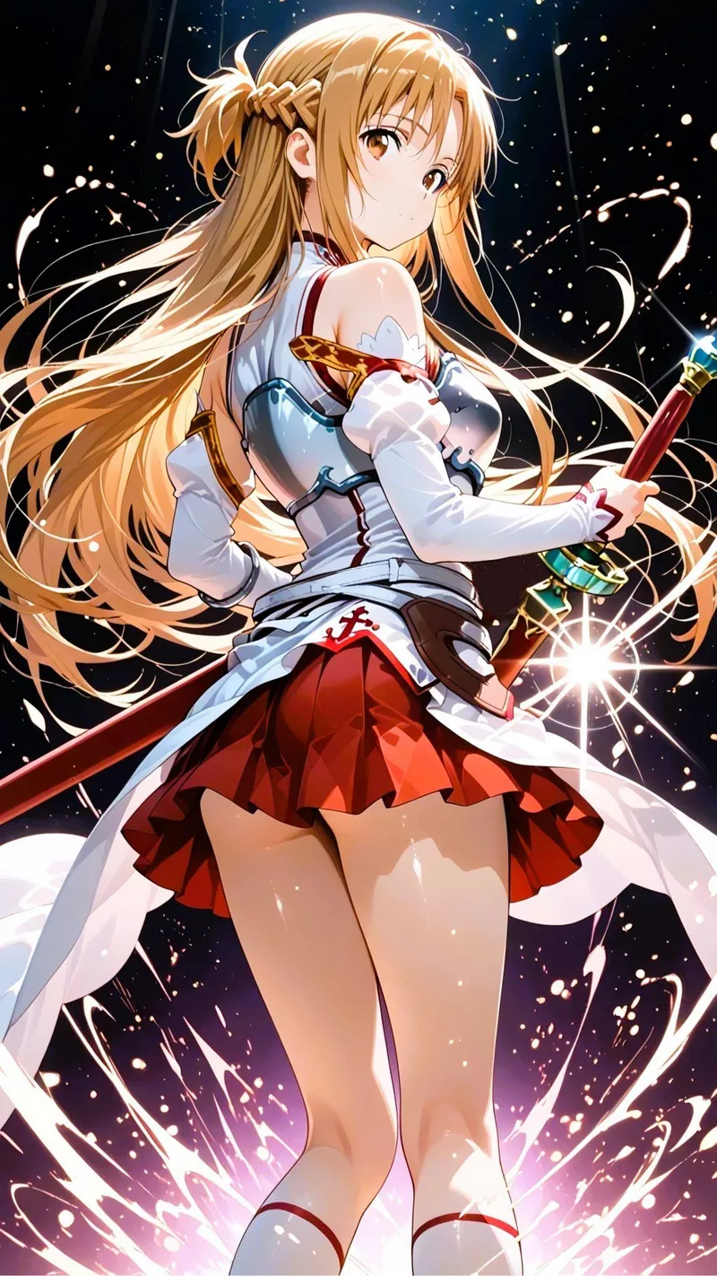 Hình Nền Asuna Yuuki Dưới Bầu Trời Xanh