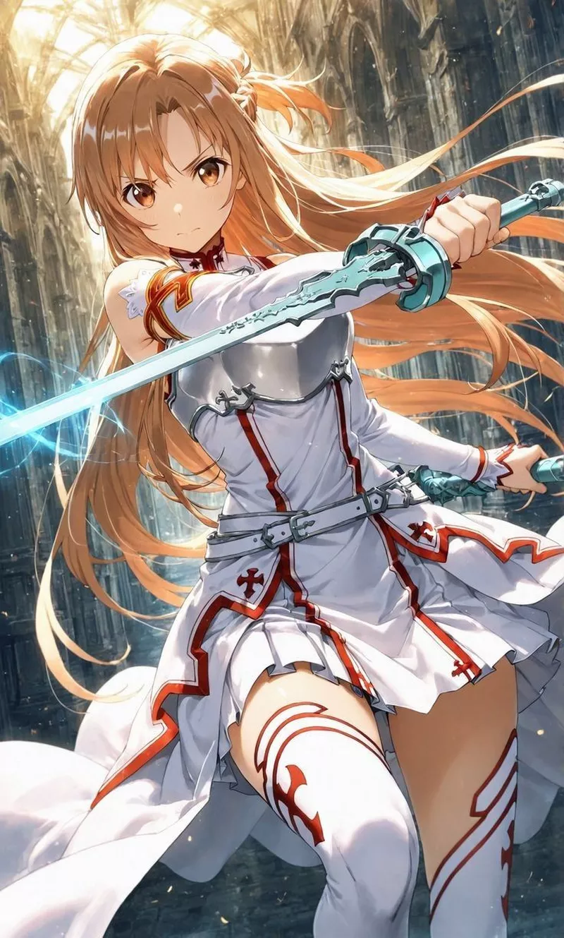 Hình Nền Asuna Yuuki Trong Khoảnh Khắc Tỏa Sáng