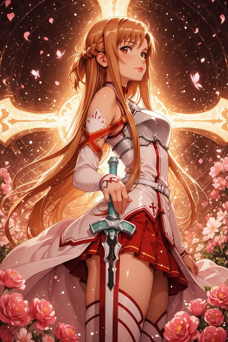 Hình Nền Asuna Yuuki Trong Trận Đấu Kịch Tính