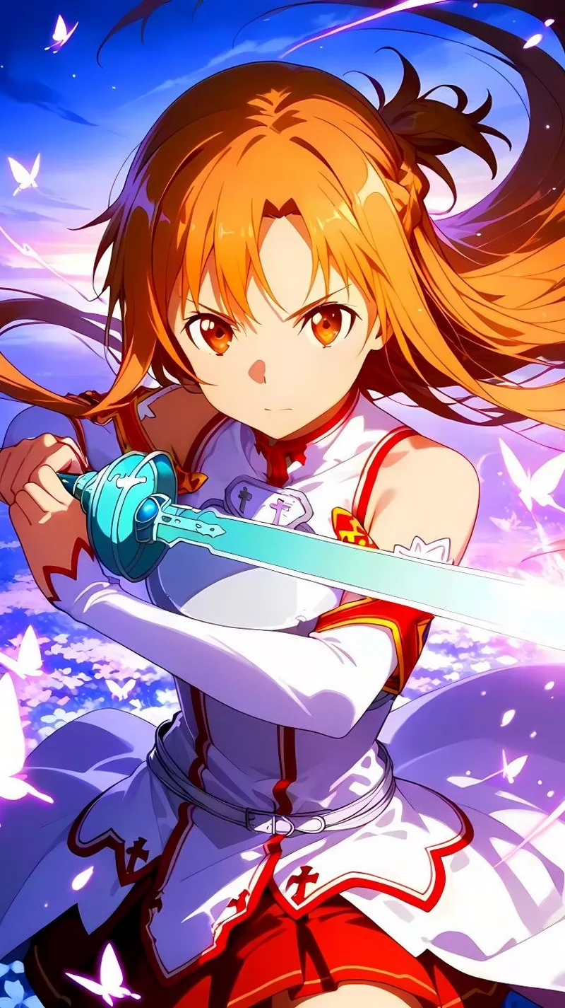 Hình Nền Asuna Yuuki Với Ánh Mắt Cuốn Hút