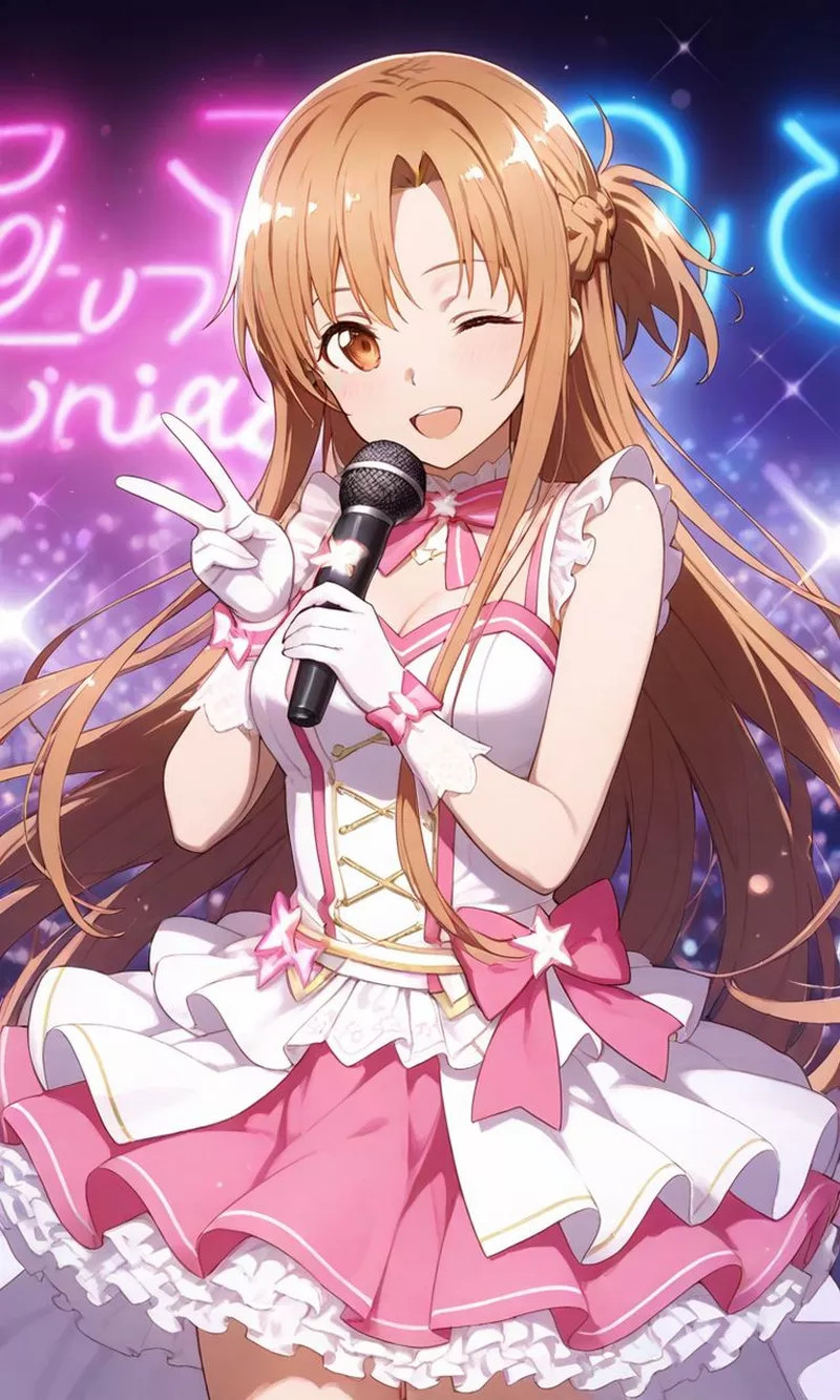 Hình Nền Asuna Yuuki Với Hiệu Ứng Huyền Ảo