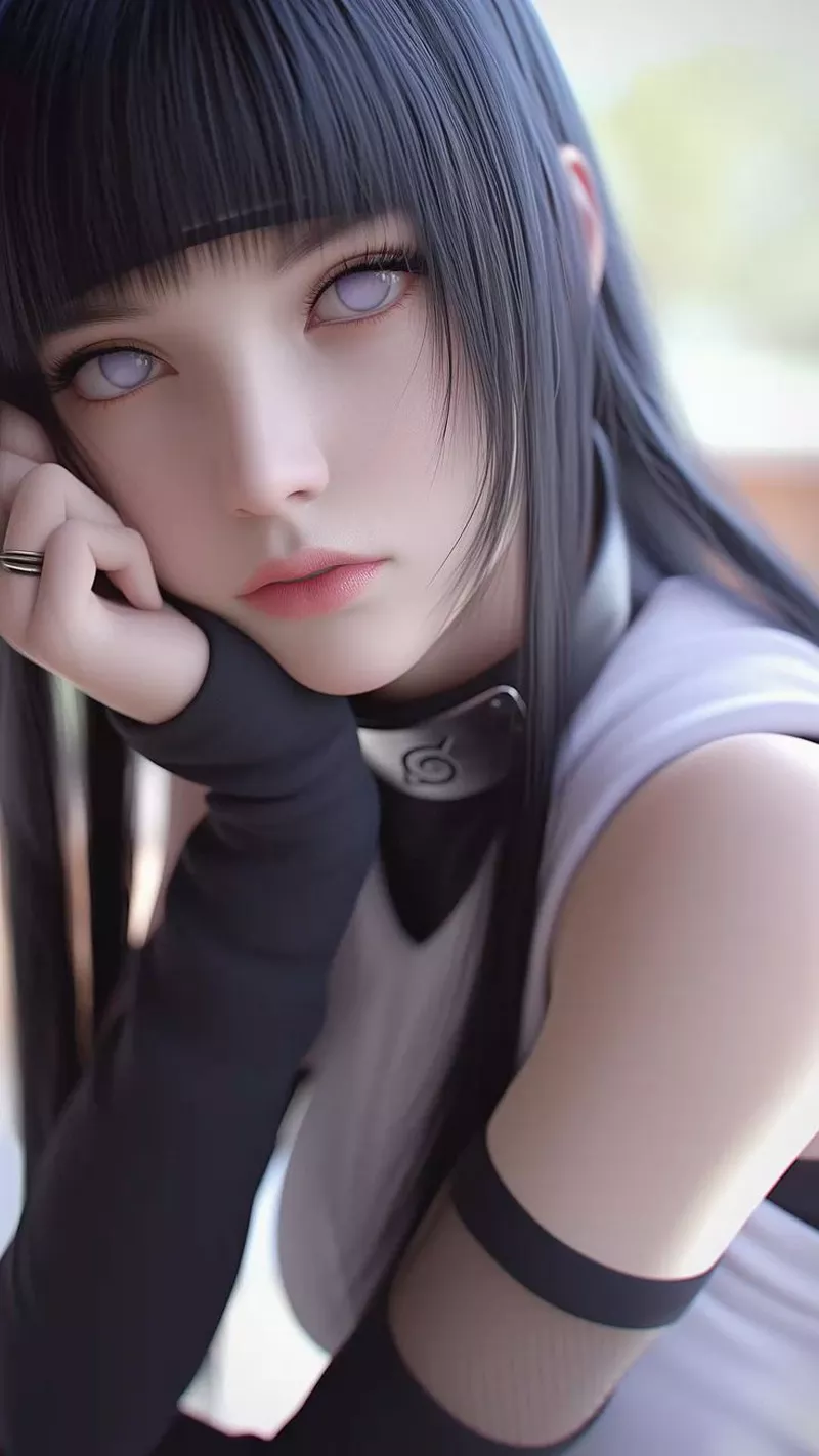 Hình Nền Hinata Hyuga Giữa Rừng Cây Xanh Hình Nền Hinata Hyuga Giữa Rừng Cây Xanh