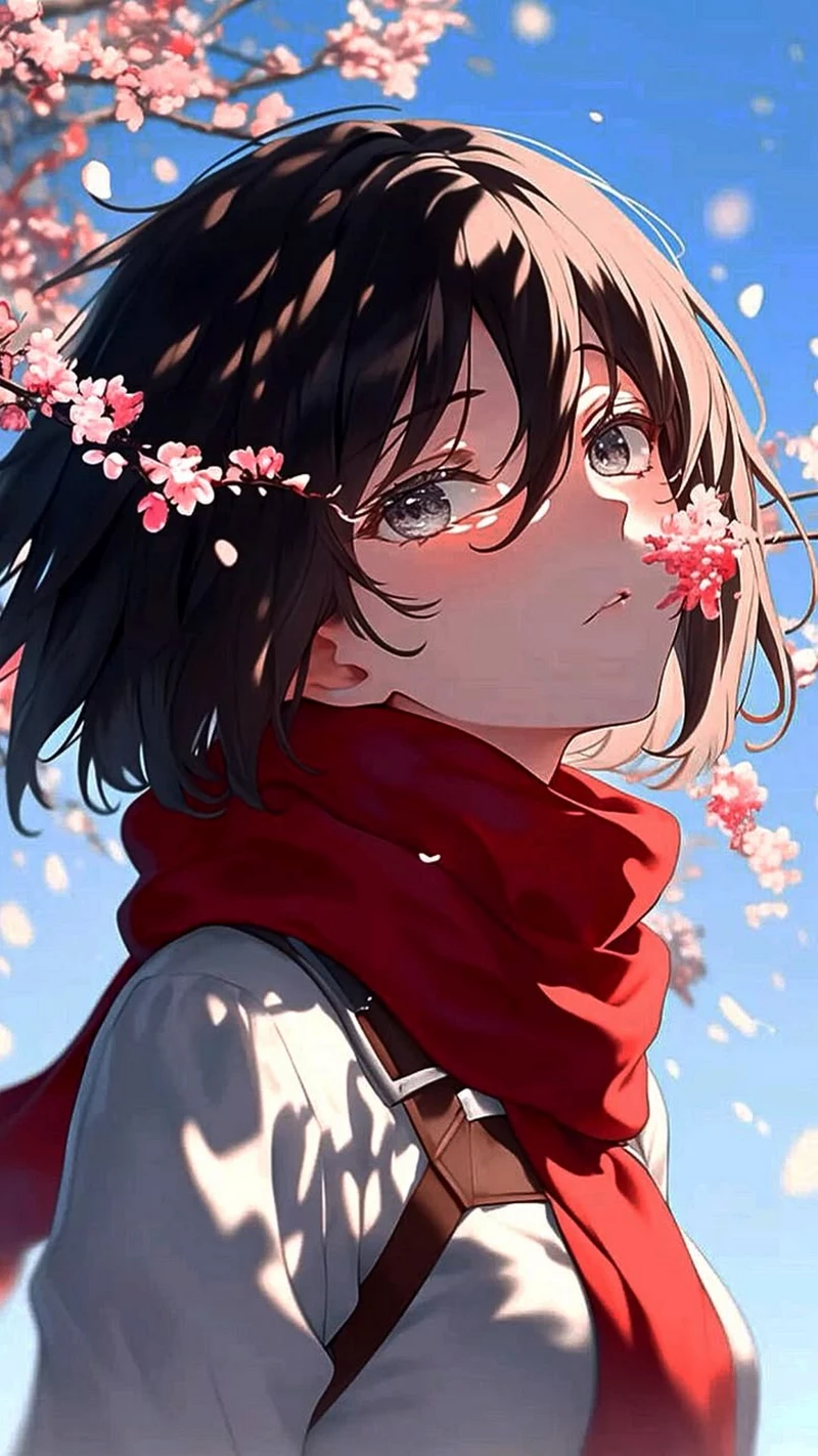 Hình Nền Mikasa Ackerman Tông Màu Đỏ Đen Hình Nền Mikasa Ackerman Tông Màu Đỏ Đen