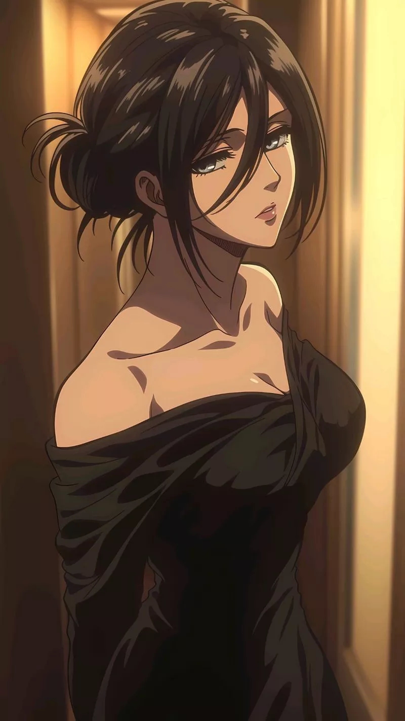 Hình Nền Mikasa Ackerman Tông Màu Xám Lạnh Hình Nền Mikasa Ackerman Tông Màu Xám Lạnh