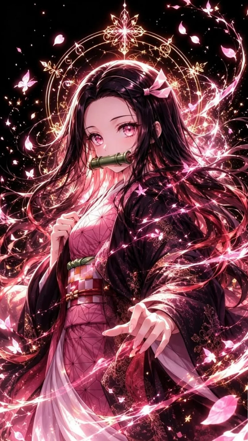 Hình Nền Nezuko Kamado Với Hiệu Ứng Huyền Ảo Hình Nền Nezuko Kamado Với Hiệu Ứng Huyền Ảo