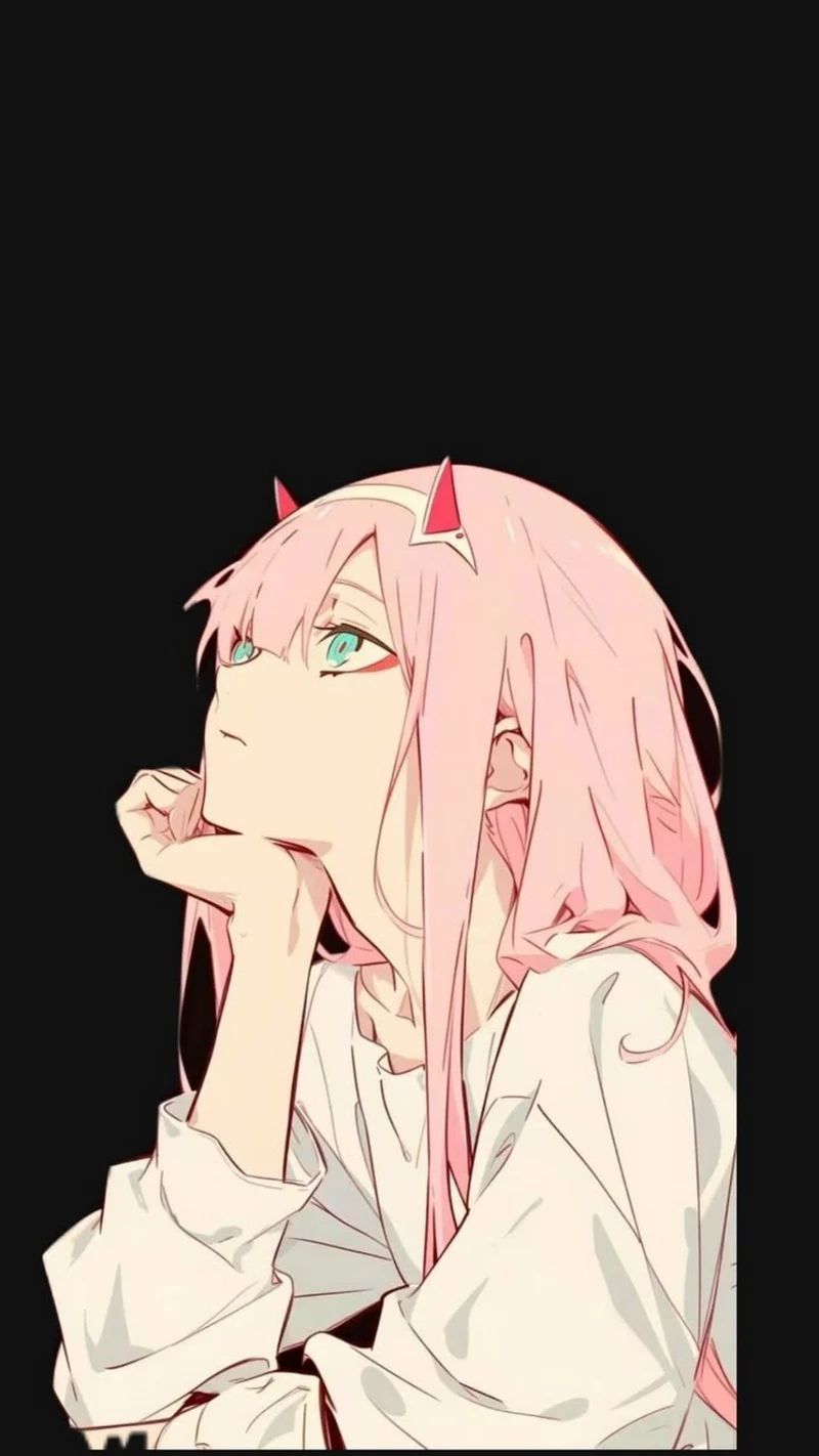 Hình Nền Zero Two Giữa Thành Phố Tương Lai