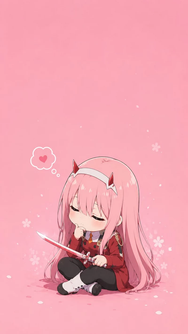 Hình Nền Zero Two Phong Cách Anime