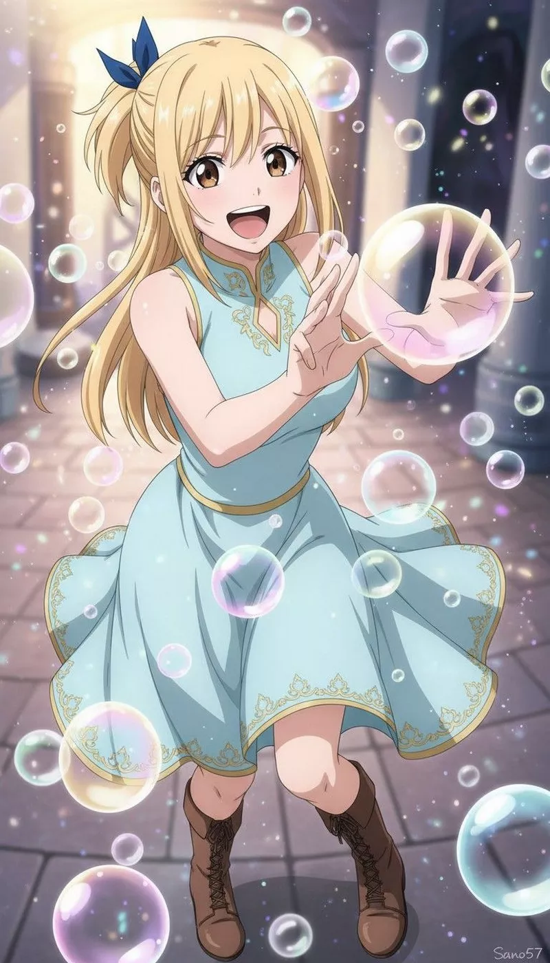 Lucy Heartfilia Tạo Dáng Trong Khung Cảnh Anime Đẹp Mắt Lucy Heartfilia Tạo Dáng Trong Khung Cảnh Anime Đẹp Mắt