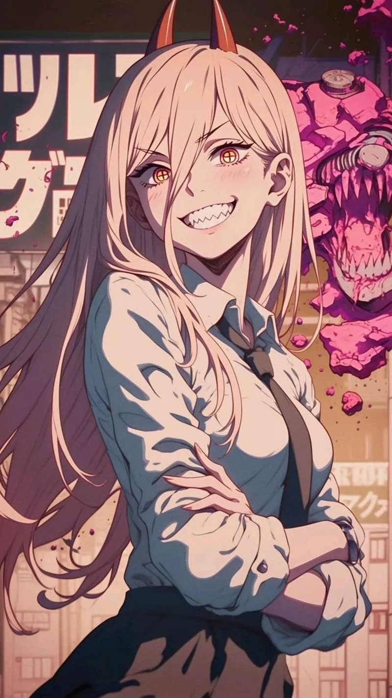 Power Với Thần Thái Tự Tin Trước Khung Cảnh Anime Power Với Thần Thái Tự Tin Trước Khung Cảnh Anime