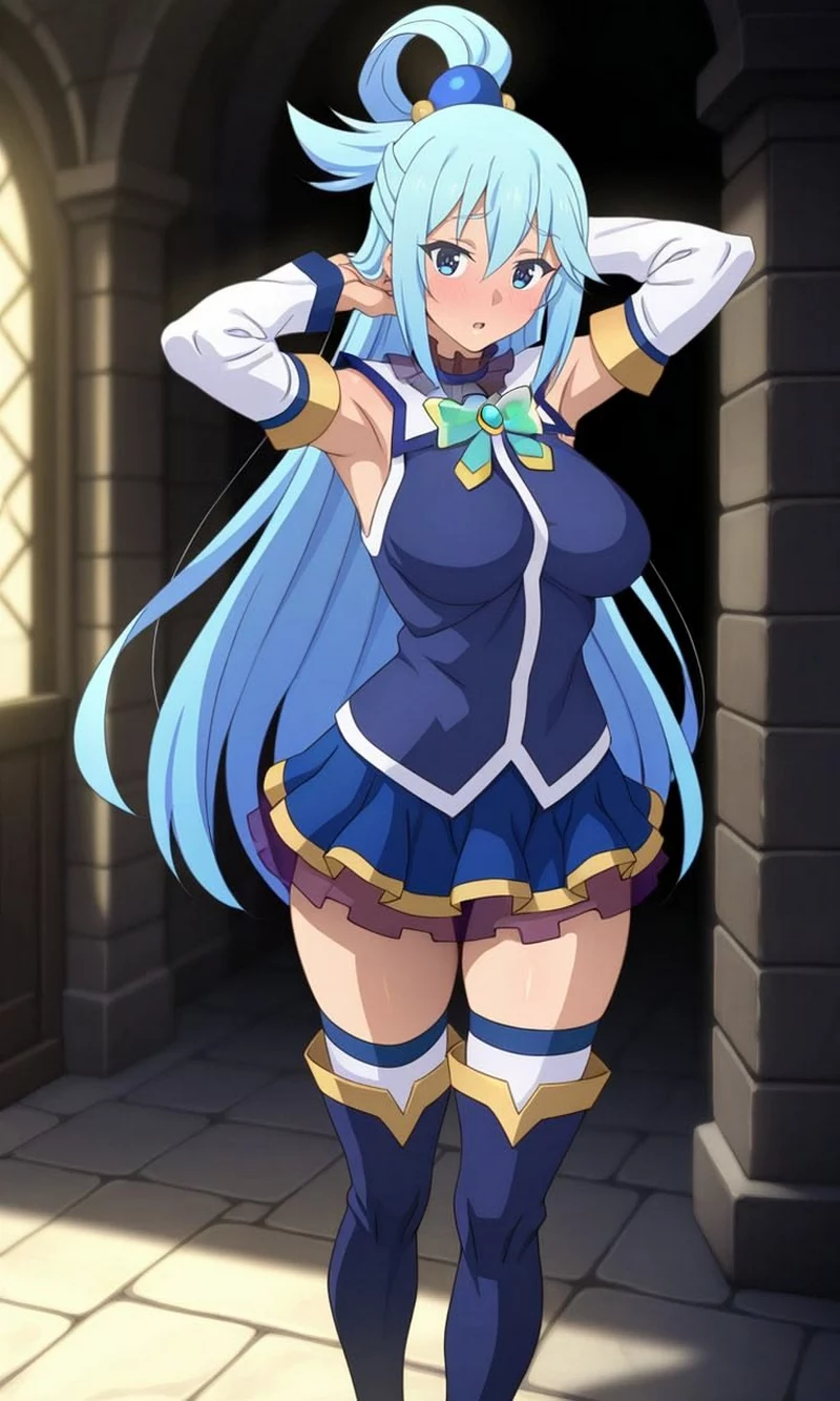 Hình Nền Aqua KonoSuba Trong Khung Hình Anime Sinh Động Hình Nền Aqua KonoSuba Trong Khung Hình Anime Sinh Động