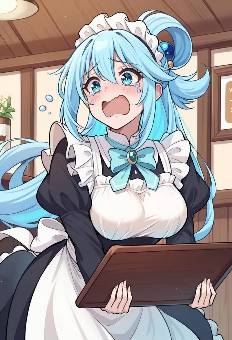 Hình Nền Aqua KonoSuba Trong Trang Phục Anime Đặc Trưng Hình Nền Aqua KonoSuba Trong Trang Phục Anime Đặc Trưng
