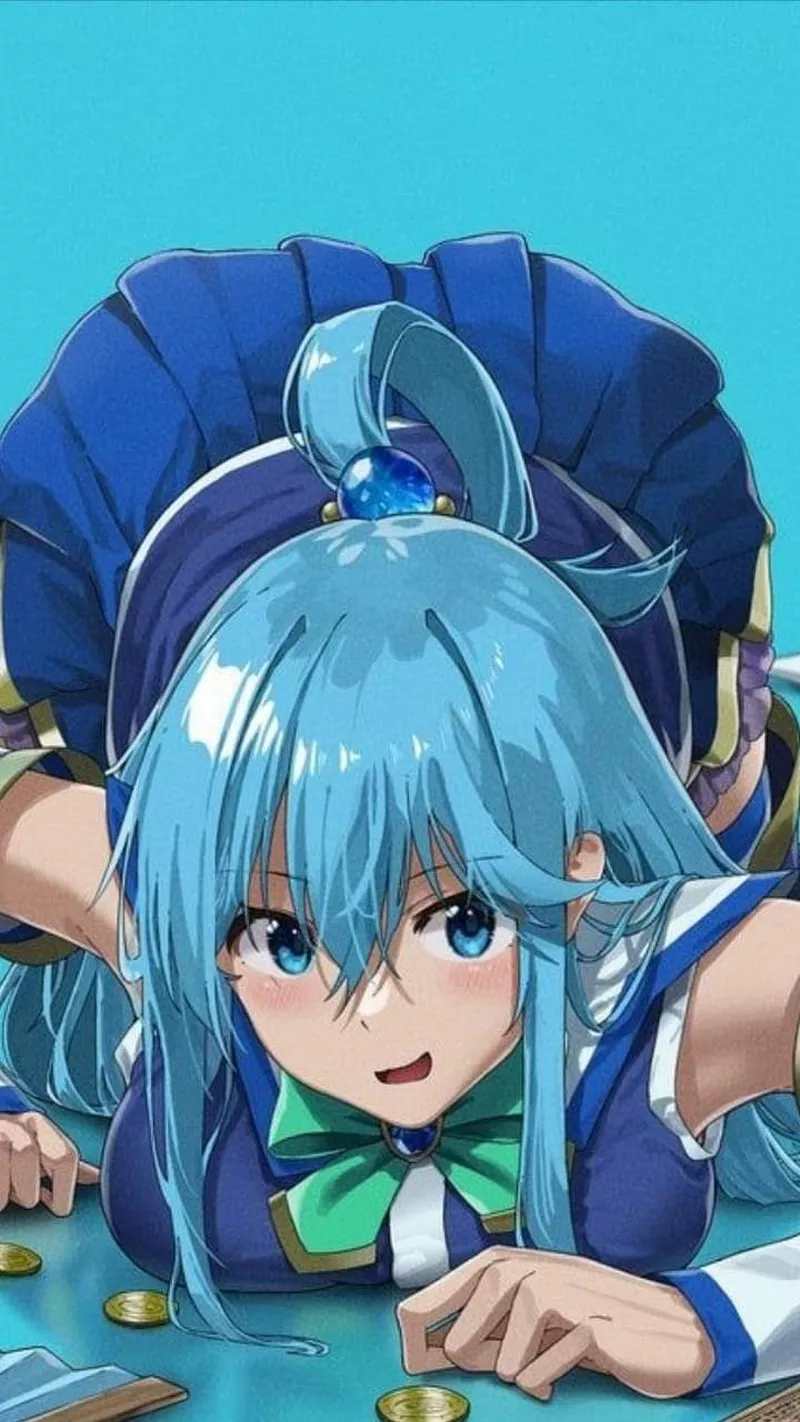 Bộ Sưu Tập Hình Nền Aqua KonoSuba Mang Màu Xanh Đầy Cuốn Hút