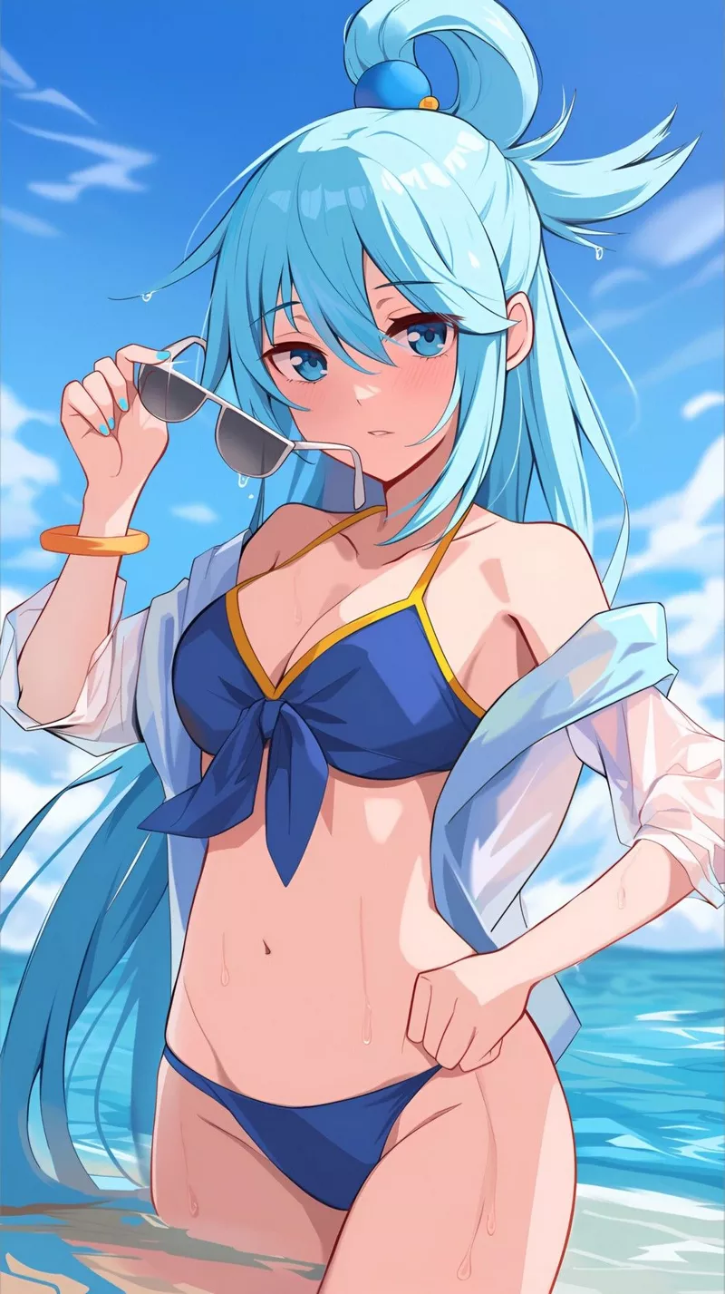 Hình Nền Aqua KonoSuba Với Tông Màu Xanh Tươi Mát Hình Nền Aqua KonoSuba Với Tông Màu Xanh Tươi Mát