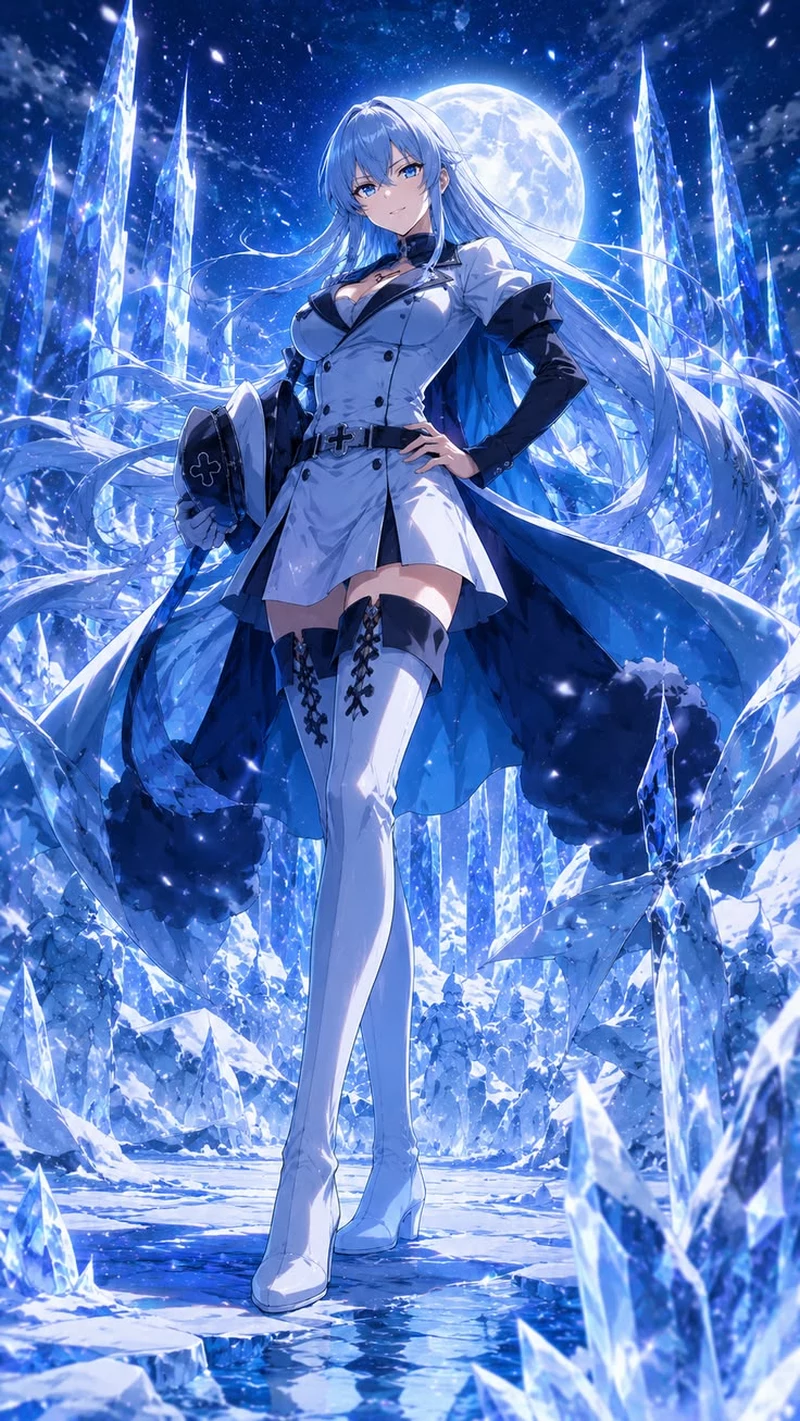 Hình Nền Esdeath Cùng Hiệu Ứng Băng Giá Tuyệt Đẹp