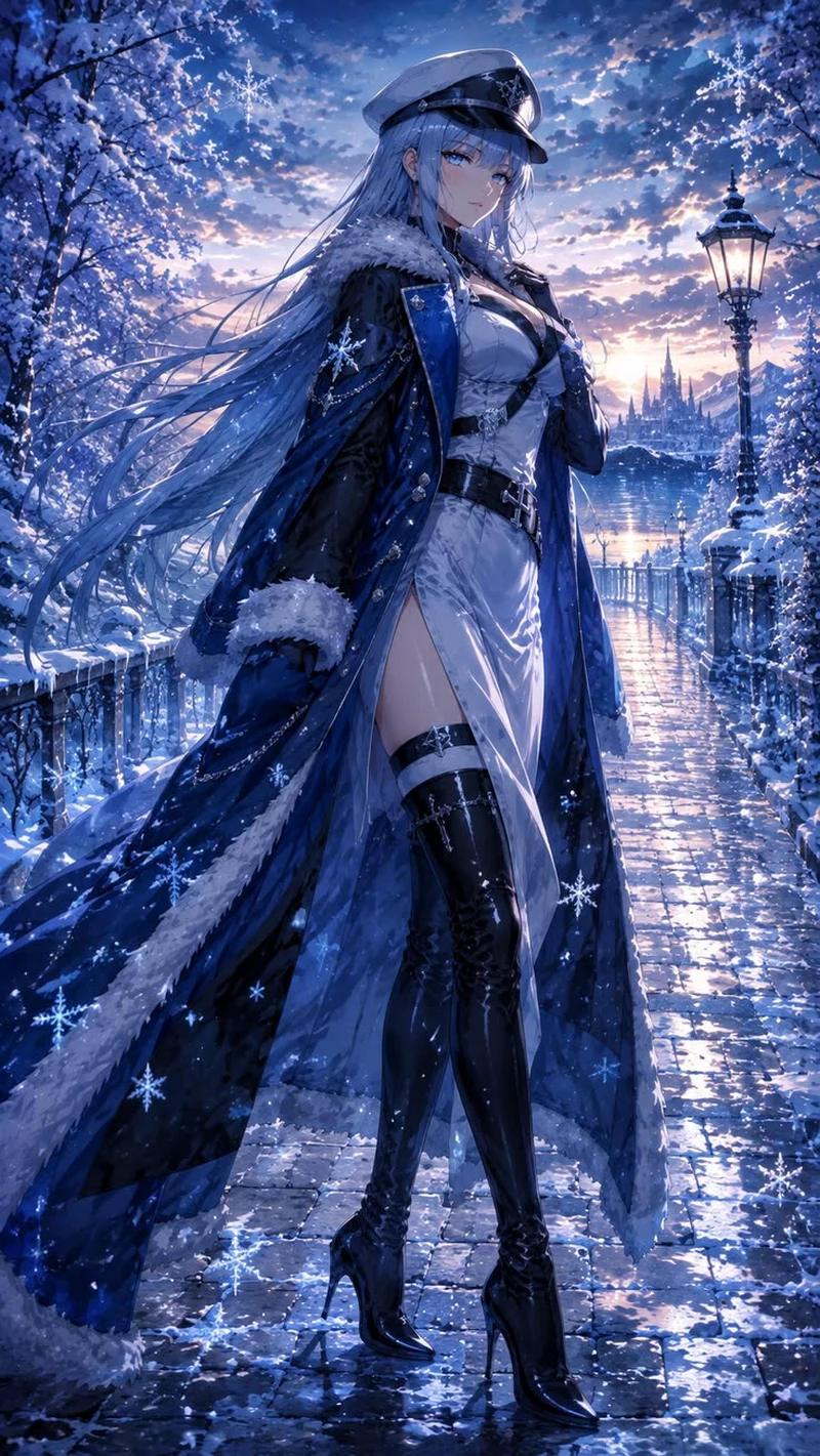 Hình Nền Esdeath Cùng Hiệu Ứng Băng Tuyết Đầy Ấn Tượng