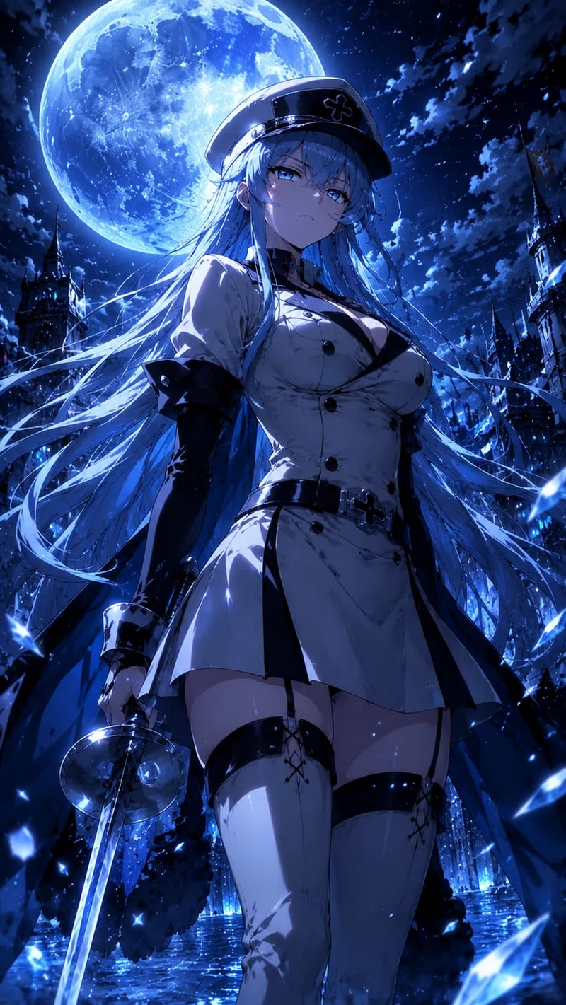 Hình Nền Esdeath Cùng Hiệu Ứng Tuyết Trắng Lung Linh