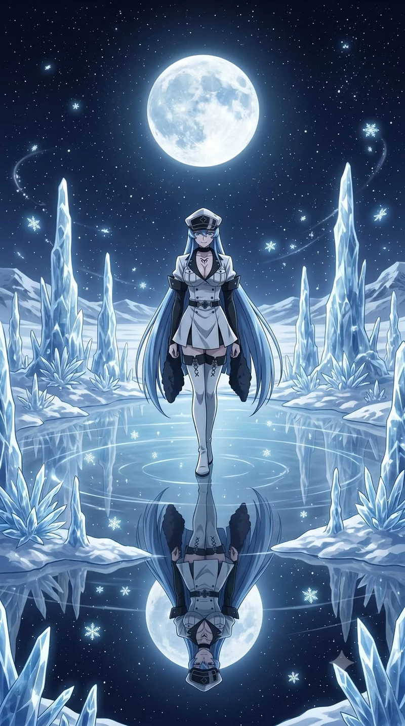 Hình Nền Esdeath Với Biểu Cảm Lạnh Lùng Đầy Ấn Tượng
