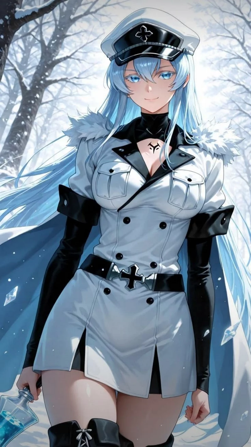 Hình Nền Esdeath Với Phong Cách Mạnh Mẽ Và Quyết Đoán