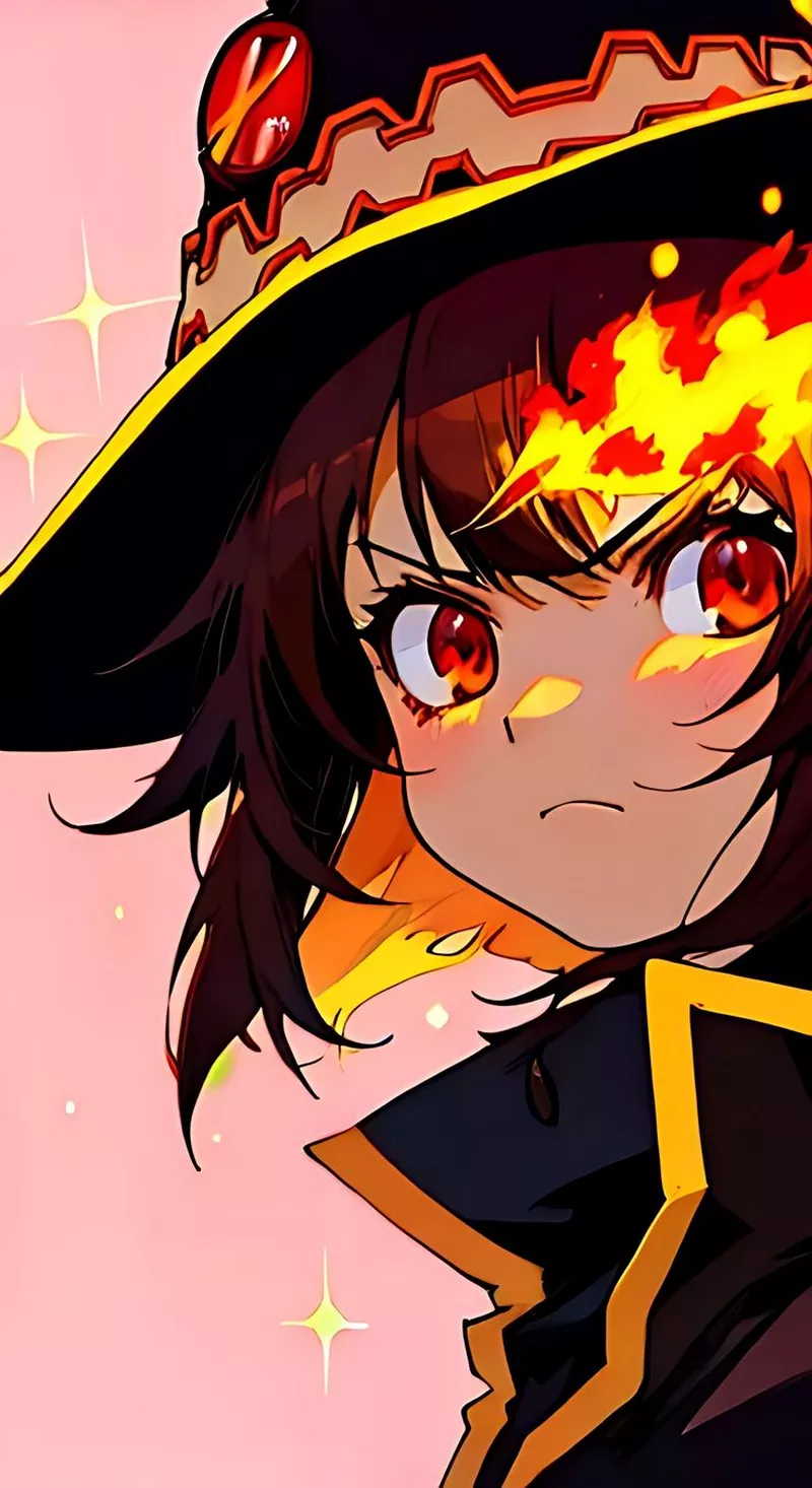 Hình Nền Megumin Cùng Khung Cảnh Thiên Nhiên Huyền Ảo