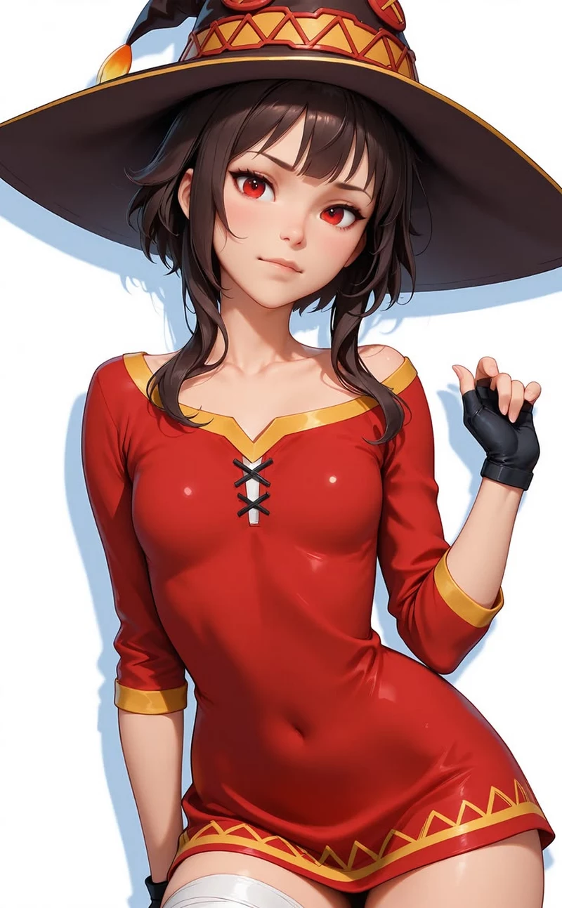 Hình Nền Megumin Trong Khung Hình Anime Đầy Màu Sắc