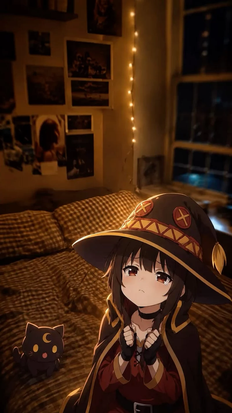 Hình Nền Megumin Trong Những Cảnh Anime Đầy Kịch Tính