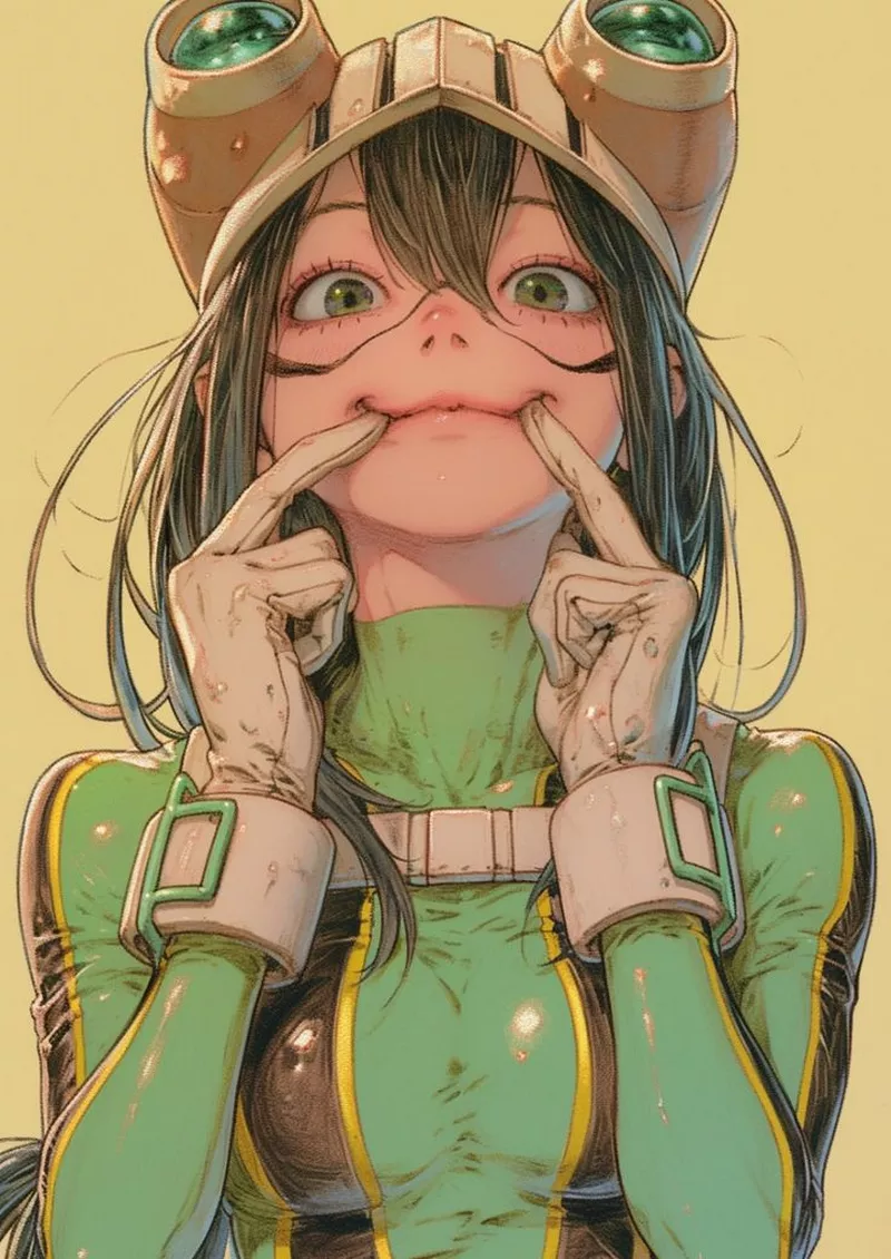 Hình Nền Tsuyu Asui Cùng Tạo Hình Anh Hùng Đầy Ấn Tượng Hình Nền Tsuyu Asui Cùng Tạo Hình Anh Hùng Đầy Ấn Tượng