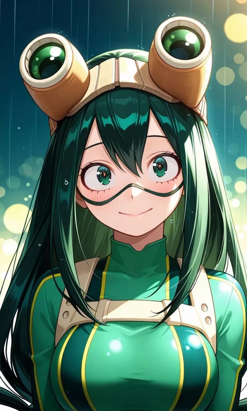 Hình Nền Tsuyu Asui Tạo Dáng Trong Không Gian Huyền Ảo Hình Nền Tsuyu Asui Tạo Dáng Trong Không Gian Huyền Ảo