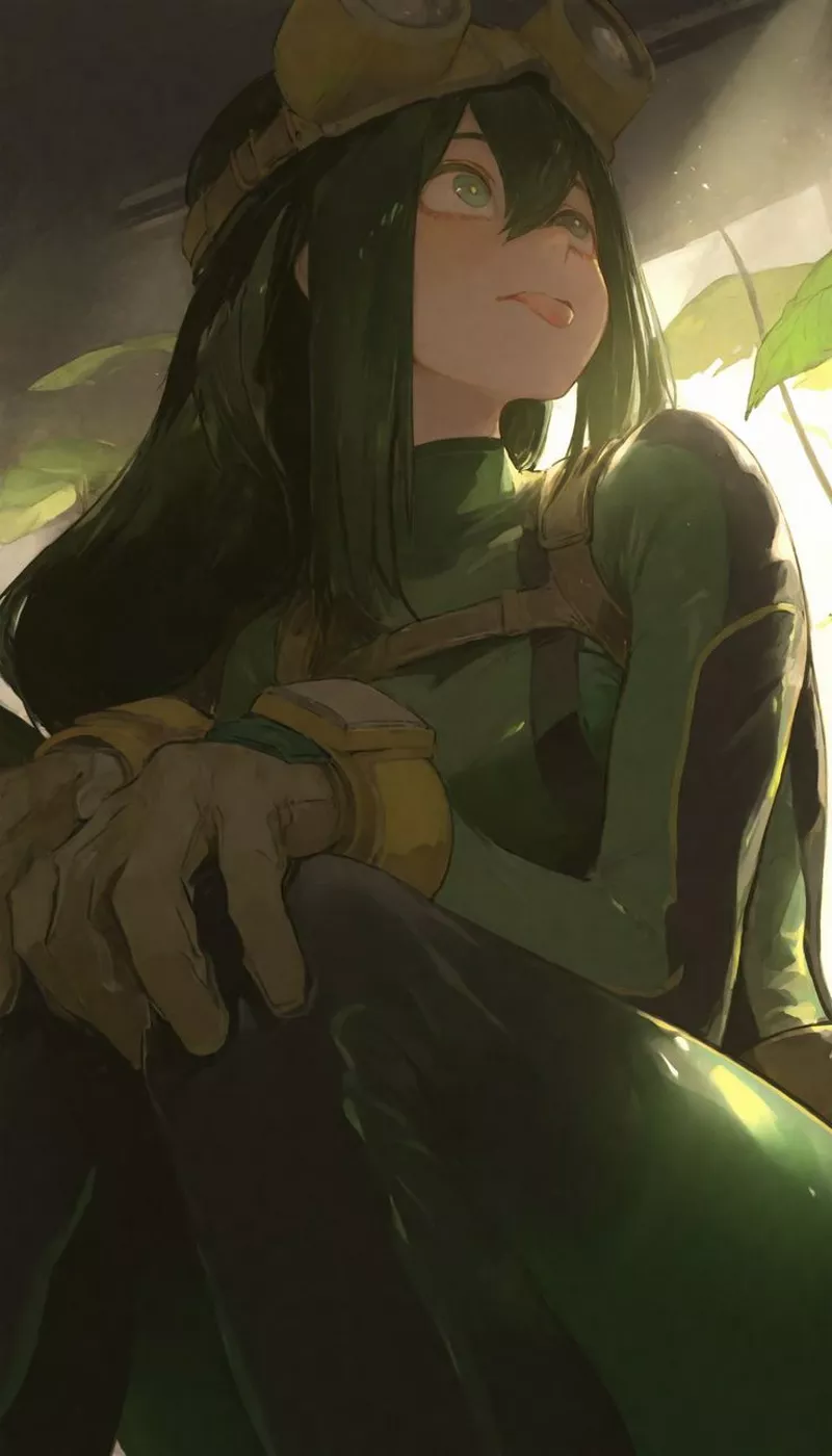 Hình Nền Tsuyu Asui Trong Không Gian Mộng Mơ Và Rực Rỡ Hình Nền Tsuyu Asui Trong Không Gian Mộng Mơ Và Rực Rỡ