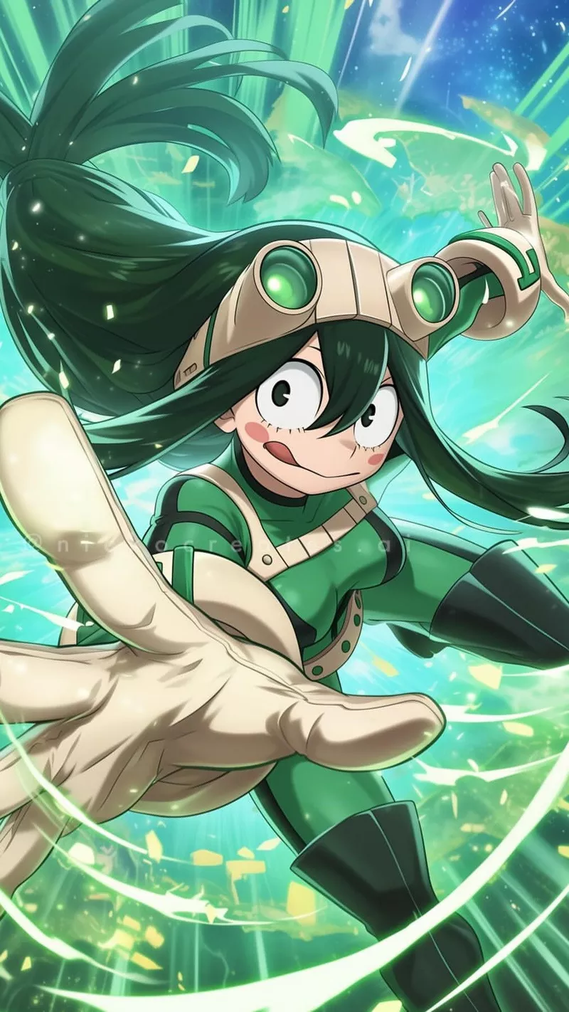 Hình Nền Tsuyu Asui Với Tạo Hình Đáng Yêu Và Ngộ Nghĩnh Hình Nền Tsuyu Asui Với Tạo Hình Đáng Yêu Và Ngộ Nghĩnh